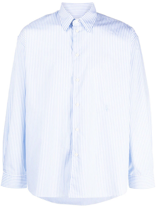 stripe-print long-sleeved shirt