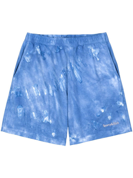 logo-embroidered cotton track shorts