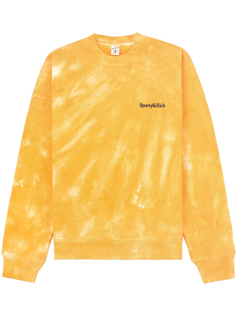 sweat-shirt tie-dye avec logo brodé