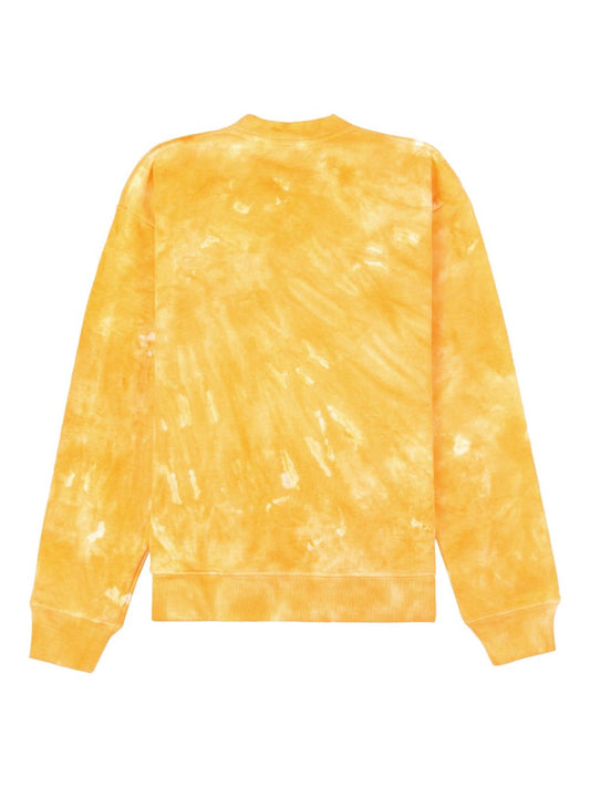 sweat-shirt tie-dye avec logo brodé