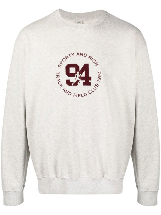 sweat-shirt ras du cou avec logo imprimé
