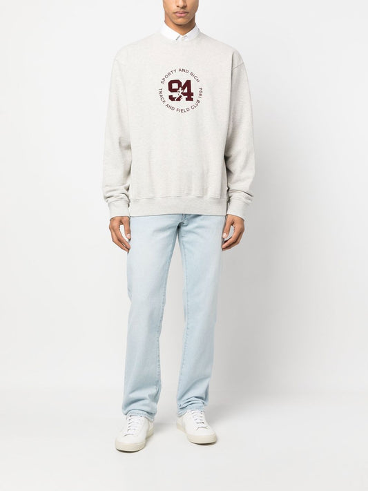 sweat-shirt ras du cou avec logo imprimé