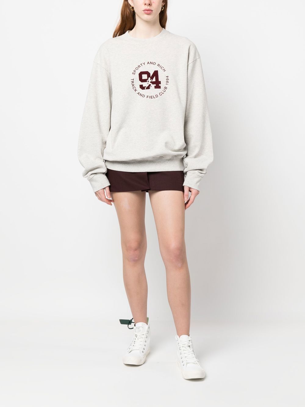 sweat-shirt ras du cou avec logo imprimé