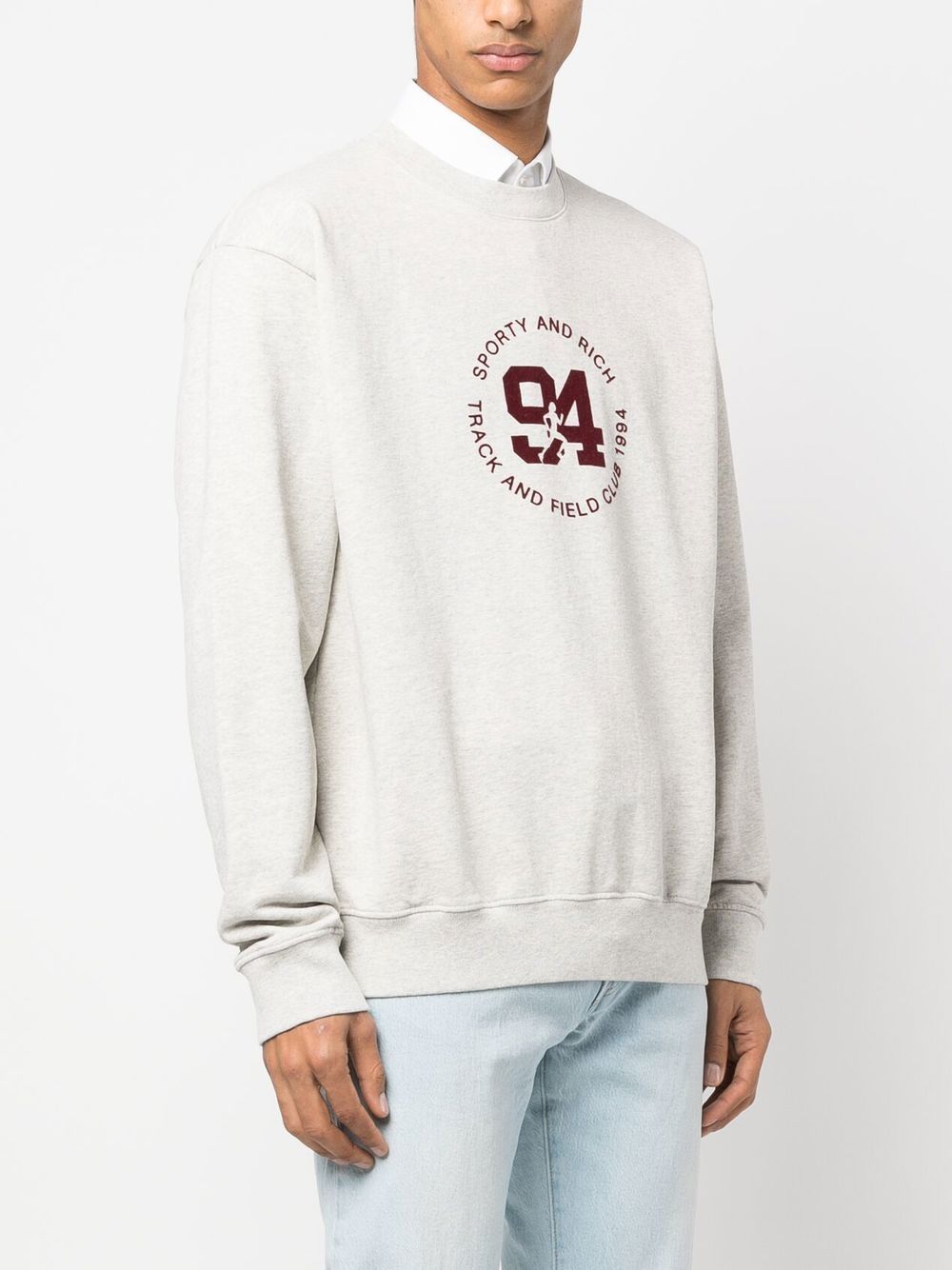 sweat-shirt ras du cou avec logo imprimé