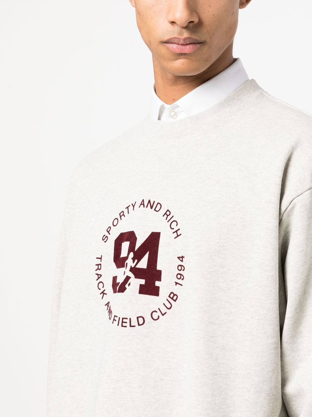 sweat-shirt ras du cou avec logo imprimé