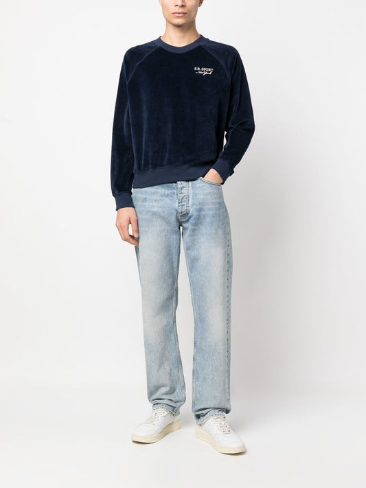 sweat-shirt à manches longues avec logo brodé
