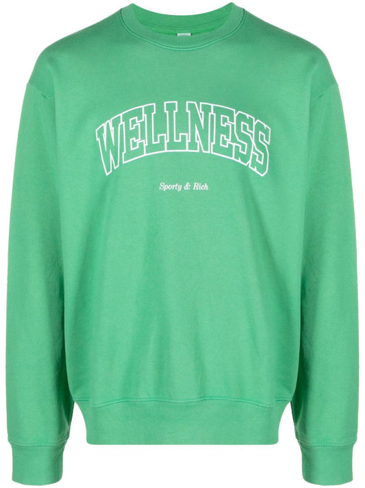 slogan-print cotton sweatshirt