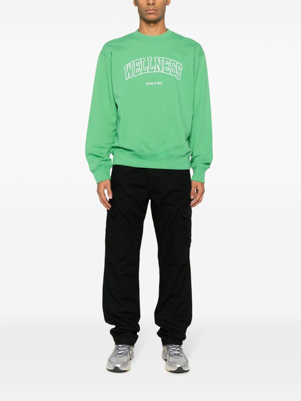 sweat-shirt en coton avec slogan imprimé