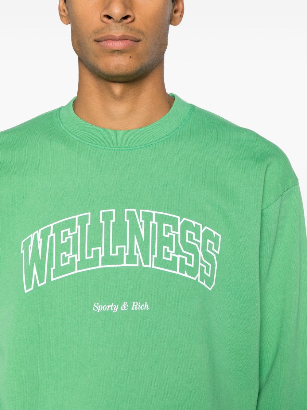 sweat-shirt en coton avec slogan imprimé