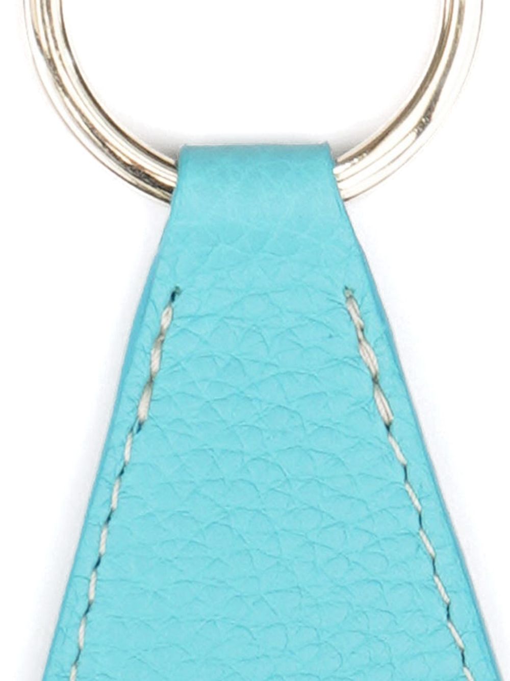 porte-clés en cuir avec logo estampé