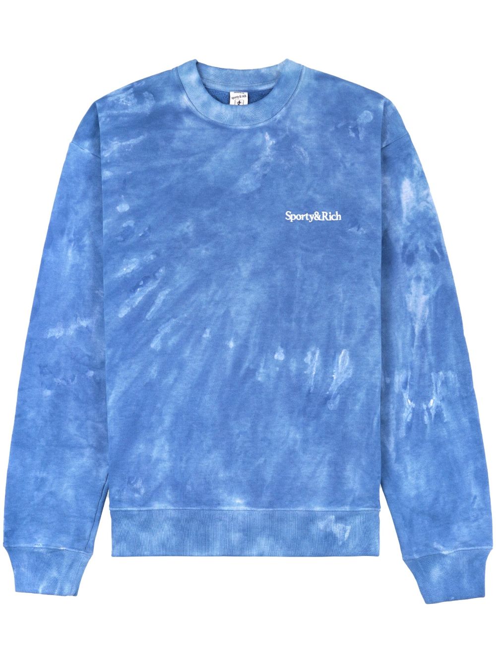 sweat-shirt tie-dye avec logo brodé