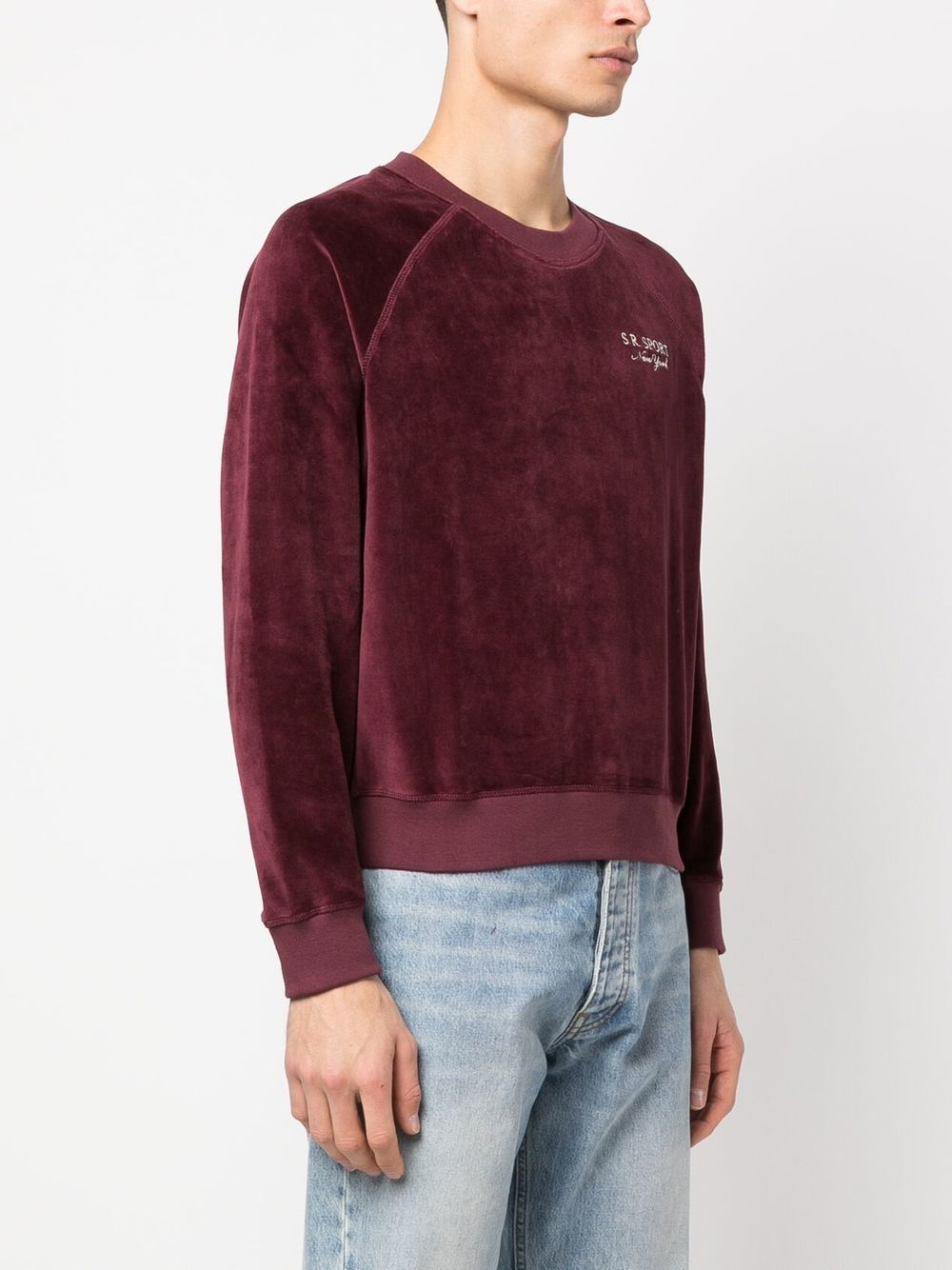 sweat-shirt à manches longues avec logo brodé