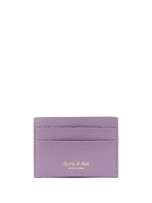logo-stamp leather cardholder