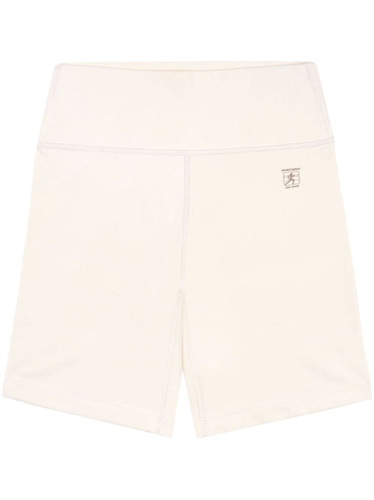 logo-print yoke-waist track shorts