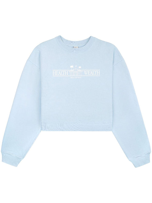 Health Resort cropped cotton sweatshirt