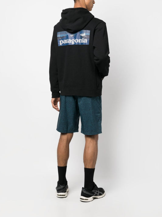 logo-print drawstring hoodie