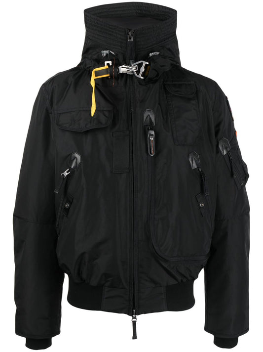 logo-patch hooded jacket